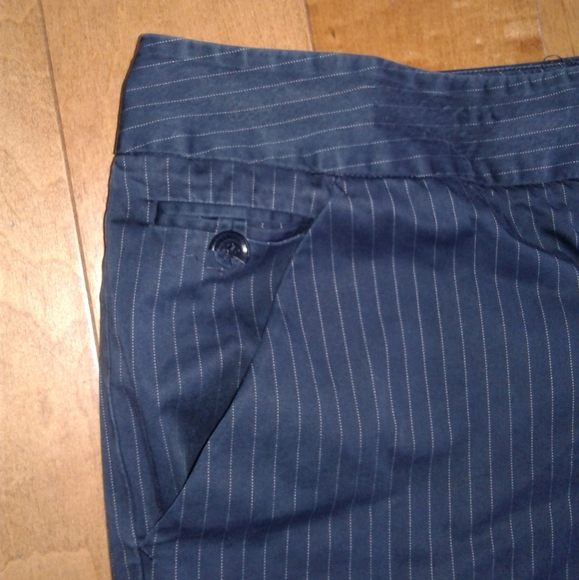 Talbots Women Size 10 Petite Gray Black Pin-Striped Stretch dress pants - Picture 4 of 5